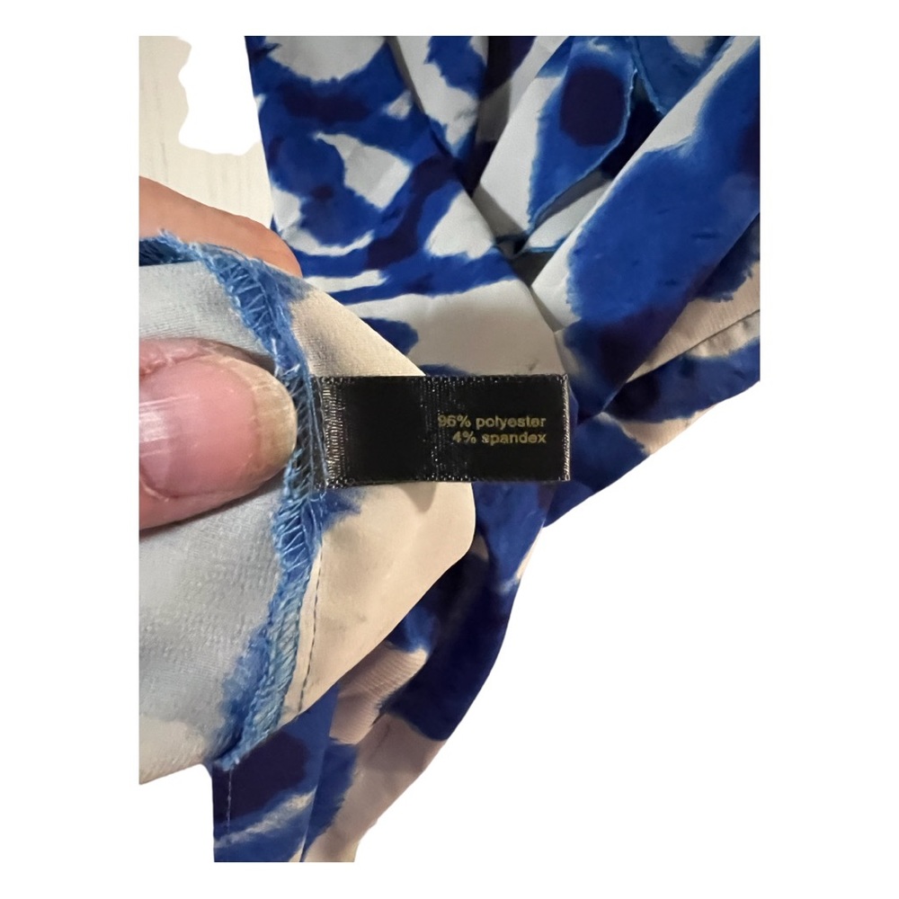 Blue & White Ruffle Tank Top - Picture 4 of 6